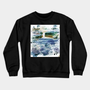 Abstract waterfall and river Crewneck Sweatshirt